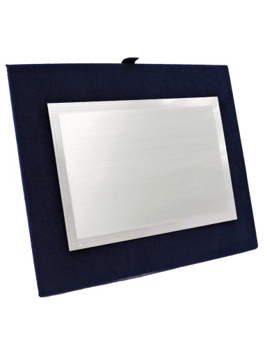 Plakette aus Satiniertem 925er-Sterlingsilber...