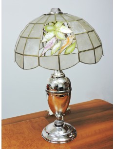 Lampada Abat Jour in Argento Stile Impero con Paralume... 2