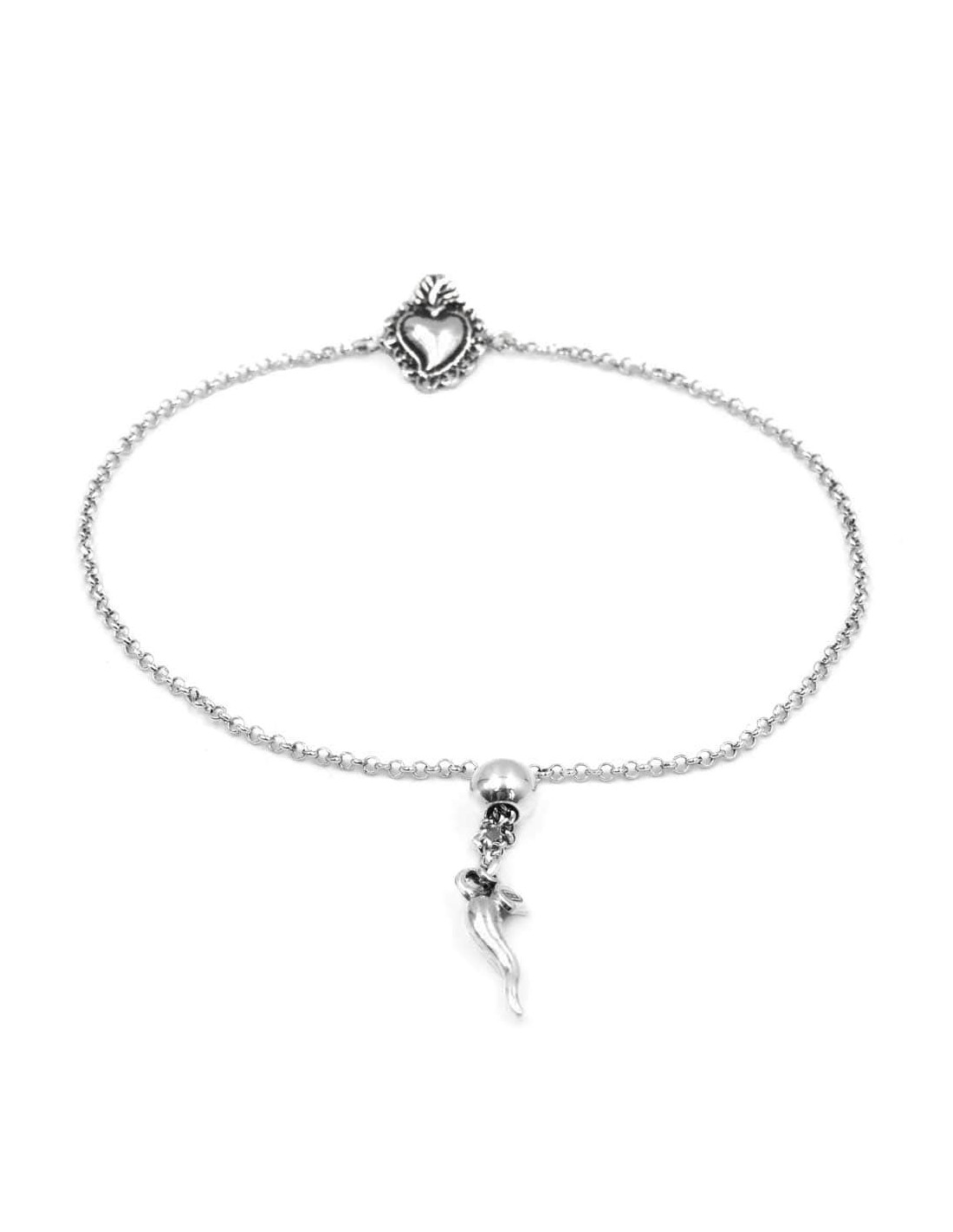 Bracciale Regolabile A Scorrimento Con Croce E Zirconi, In Acciaio Inox 316L Per Donna - 555Jewelry