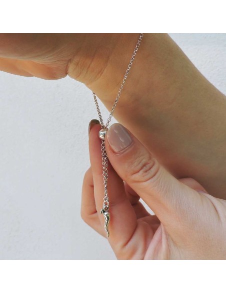 Sterlingsilber Herz Jesu Armband mit Schiebekugelverschluss