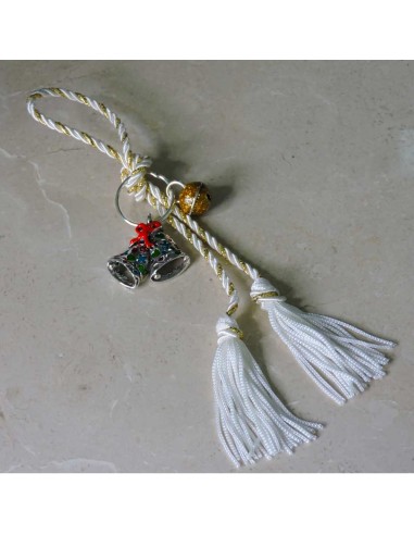 Christmas Tree Decoration Enamelled Silver Bells 