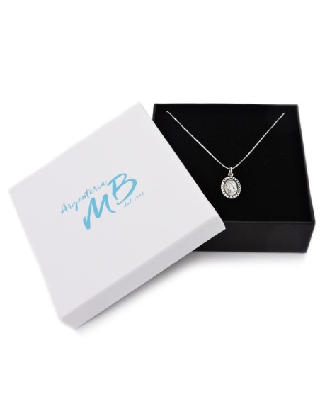 Bracciale Catena Donna in Argento 925 Rodiato con Ciondolo Doppio Cuore
