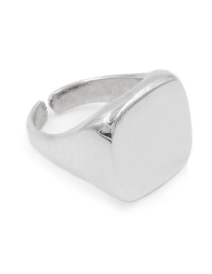 Sterling Silver Square Chevalier Ring 