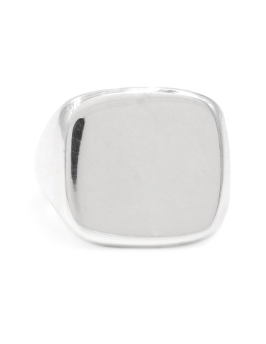 Anello Chevalier Quadrato in Argento