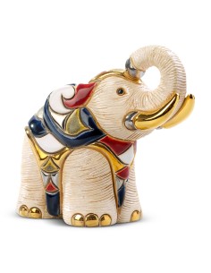 Baby White Elephant Ceramic Sculpture 