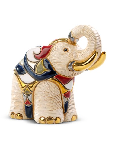 Baby White Elephant Ceramic Sculpture 