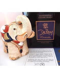 Baby White Elephant Ceramic Sculpture  2
