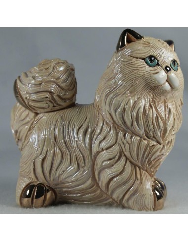 Gatto d'Angora Scultura in Ceramica 