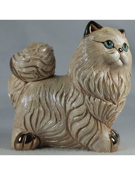 Gatto d'Angora Scultura in Ceramica 