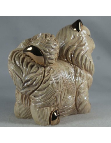 Angora Cat Ceramic Sculpture De Rosa