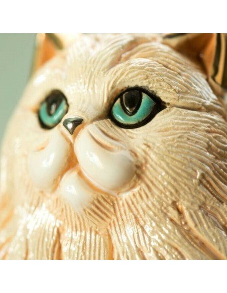 Angora Cat Ceramic Sculpture De Rosa