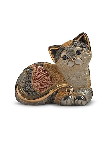Calico Cat Ceramic Sculpture De Rosa Rinconada