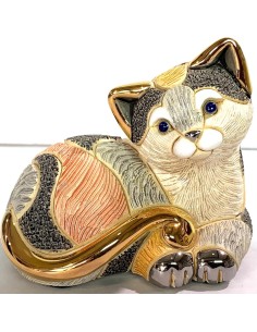 Gatto Calico Scultura in Ceramica De Rosa Rinconada 2