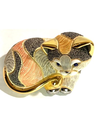 Calico Cat Ceramic Sculpture De Rosa Rinconada