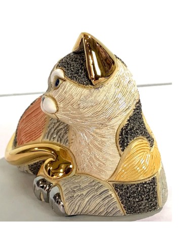 Calico Cat Ceramic Sculpture De Rosa Rinconada