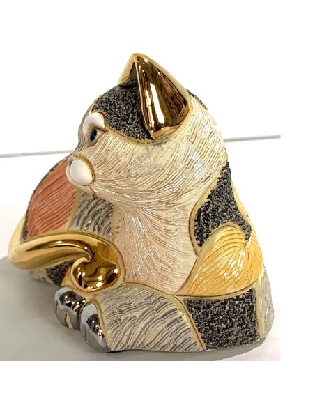 Calico Cat Ceramic Sculpture De Rosa Rinconada
