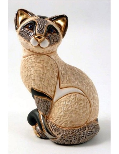 Siamese Cat Ceramic Sculpture De Rosa