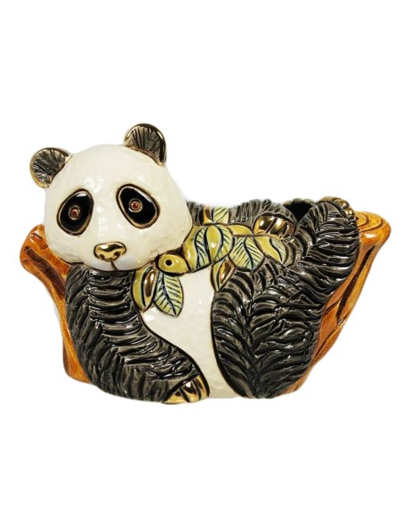 Panda sull'Albero Scultura in Ceramica De Rosa Rinconada 