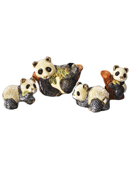 Panda sull'Albero Scultura in Ceramica De Rosa Rinconada 