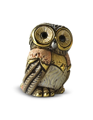 Baby Östliche Eule Keramikskulptur De Rosa