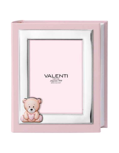 Customizable Pink Bear Photo Album for Baby Girls 
