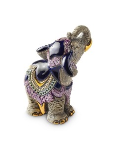 Baby Indian Elephant Ceramic Sculpture De Rosa