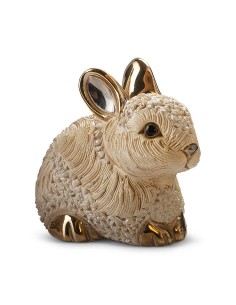 Bunny Resting Ceramic Sculpture De Rosa Rinconada