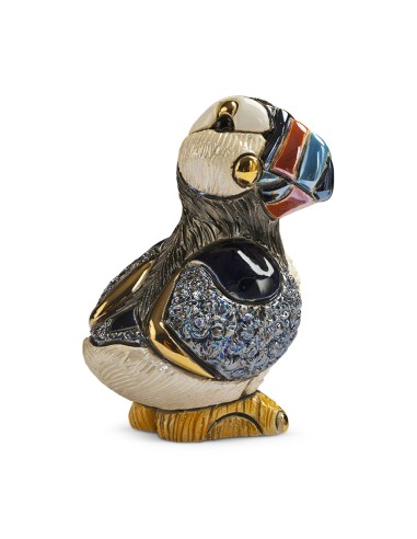 Baby Puffin Ceramic Sculpture De Rosa Rinconada