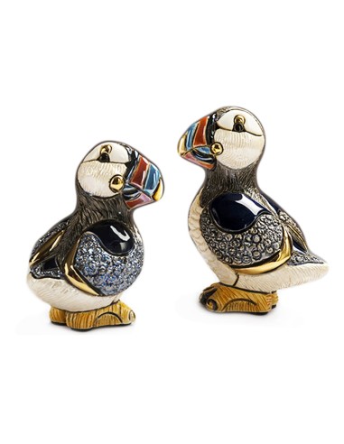 Baby Puffin Ceramic Sculpture De Rosa Rinconada