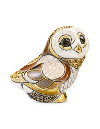 Civetta Baby Scultura in Ceramica 