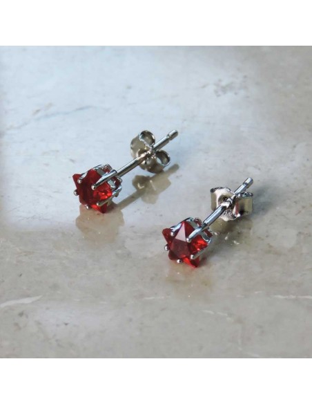 Orecchini in Argento 925 con Pietra Taglio Stella