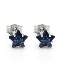 925 Sterling Silver Earrings with Star-Cut Stone 2