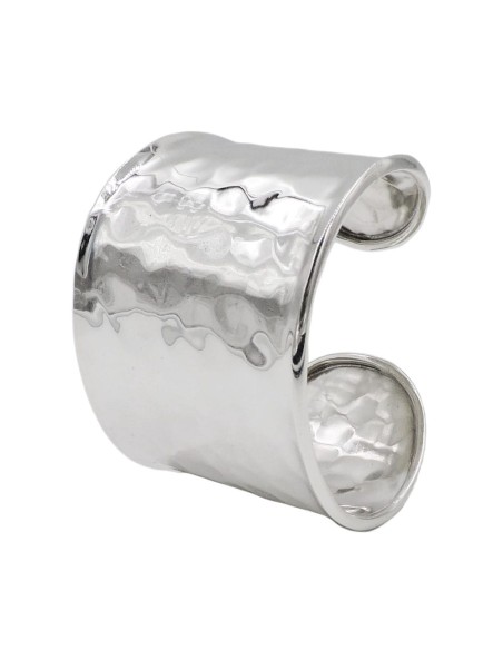 Hammered 925 Sterling Silver Slave Bracelet 