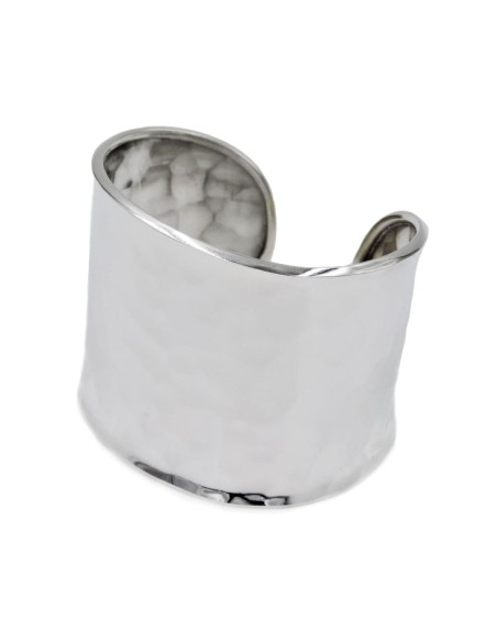 Hammered 925 Sterling Silver Slave Bracelet 