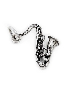 Saxophone Solid Silver Pendant 