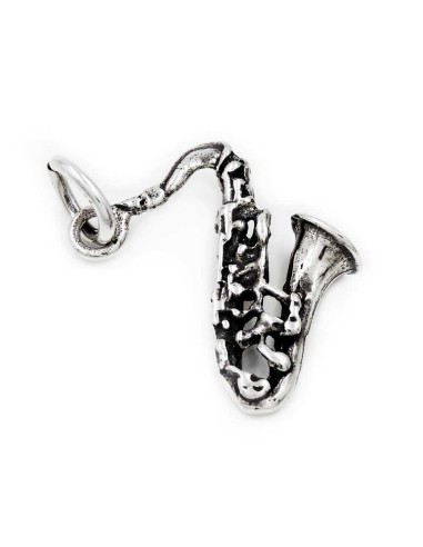 Saxophon-Anhänger aus Silber