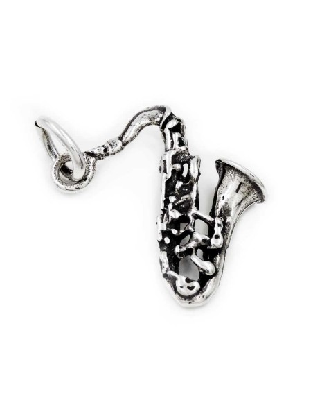 Saxophon-Anhänger aus Silber