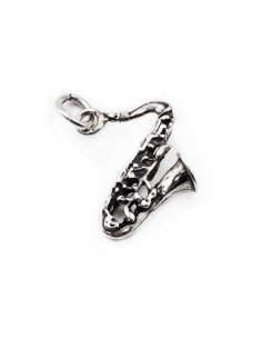 Saxophone Solid Silver Pendant  2