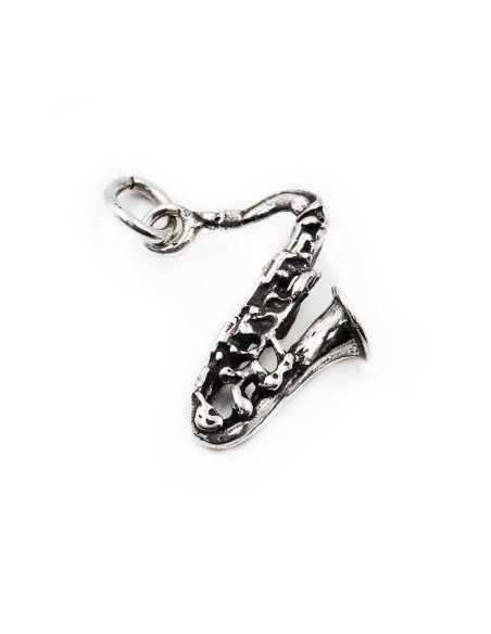 Saxophone Solid Silver Pendant 