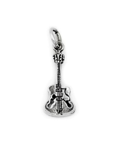 Electric Guitar Solid Silver Pendant 