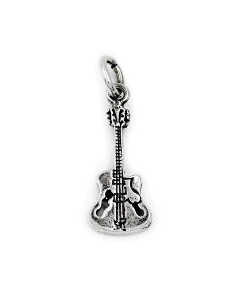 Electric Guitar Solid Silver Pendant 