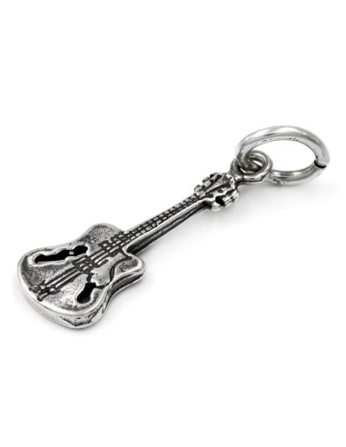 Electric Guitar Solid Silver Pendant 
