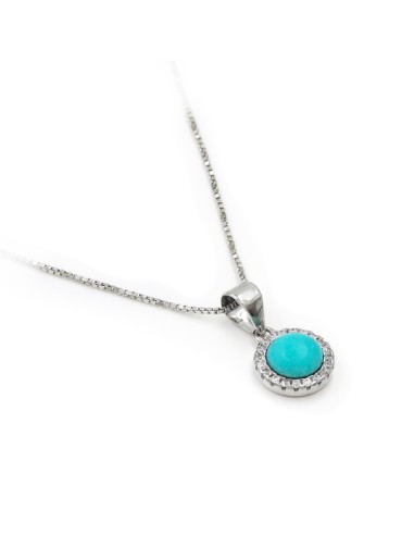 Collana in Argento con Ciondolo Pietra Turchese...