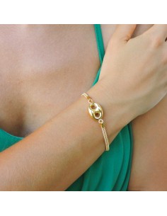 Gold Plated 925 Sterling Silver Nautical Knot Bracelet  2
