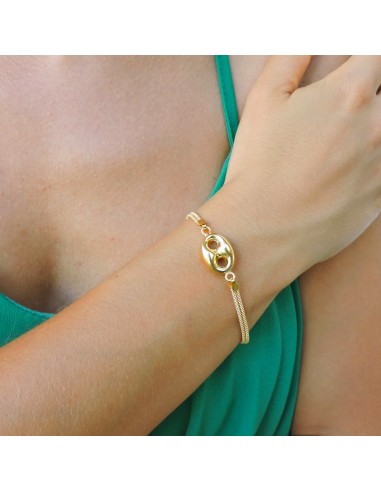 Nautischem Knoten Armband aus Vergoldetem...