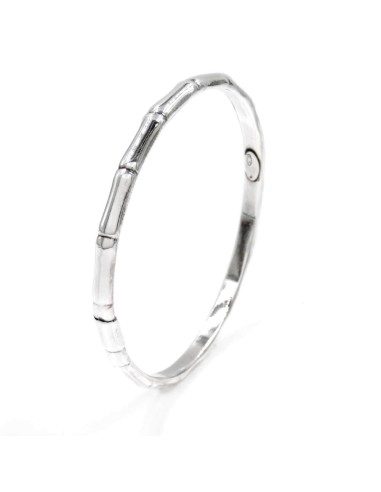 925 Sterling Silver Bamboo Bangle Bracelet 