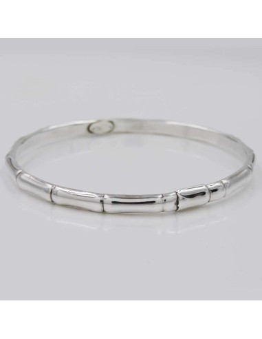 925 Sterling Silver Bamboo Bangle Bracelet 