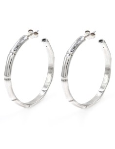 Sterling Silver Bamboo Cane Earrings 