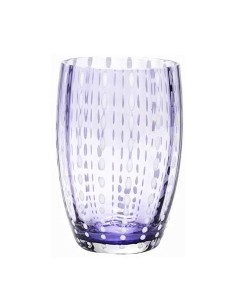 Zafferano Perle Set 6 Bicchieri in Vetro Lavanda 2