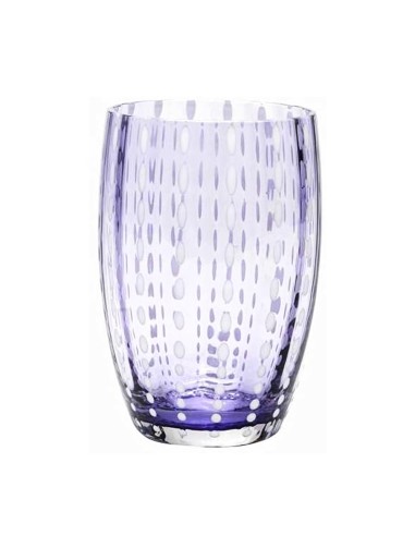 Zafferano Perle Glass Tumbler Lavender Set of 6